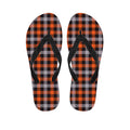 Halloween Buffalo Plaid Print Flip Flops