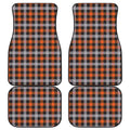 Halloween Buffalo Plaid Print Front and Back Car Floor Mats