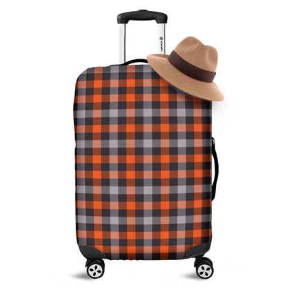 Halloween Buffalo Plaid Print Luggage Cover