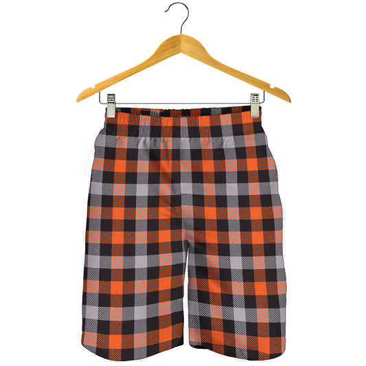 Halloween Buffalo Plaid Print Men's Shorts