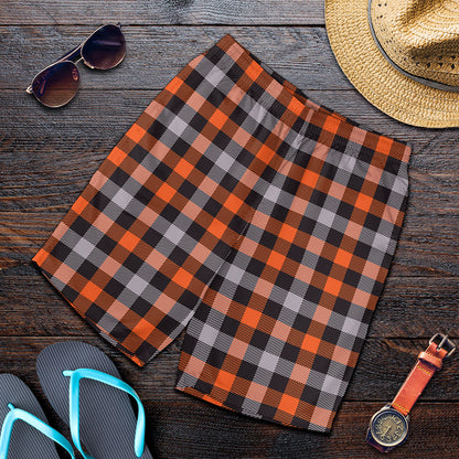 Halloween Buffalo Plaid Print Men's Shorts