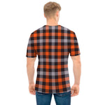 Halloween Buffalo Plaid Print Men's T-Shirt