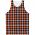 Halloween Buffalo Plaid Print Men's Tank Top