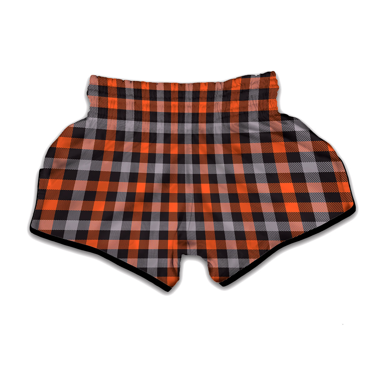 Halloween Buffalo Plaid Print Muay Thai Boxing Shorts