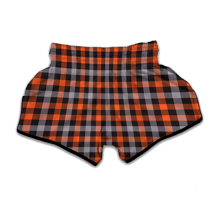 Halloween Buffalo Plaid Print Muay Thai Boxing Shorts