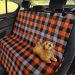 Halloween Buffalo Plaid Print Pet Car Back Seat Cover