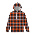 Halloween Buffalo Plaid Print Pullover Hoodie