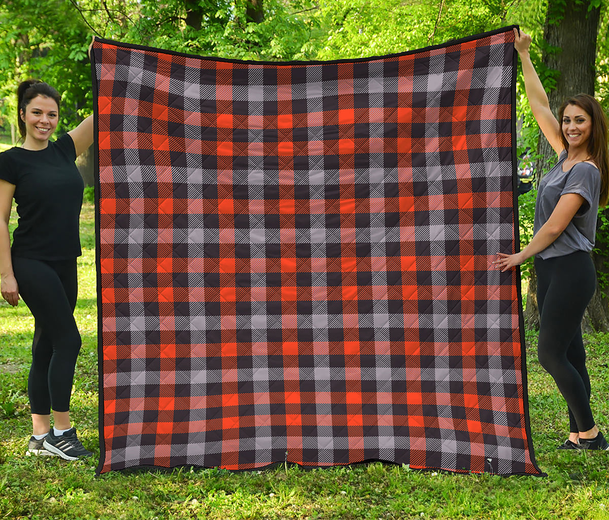 Halloween Buffalo Plaid Print Quilt