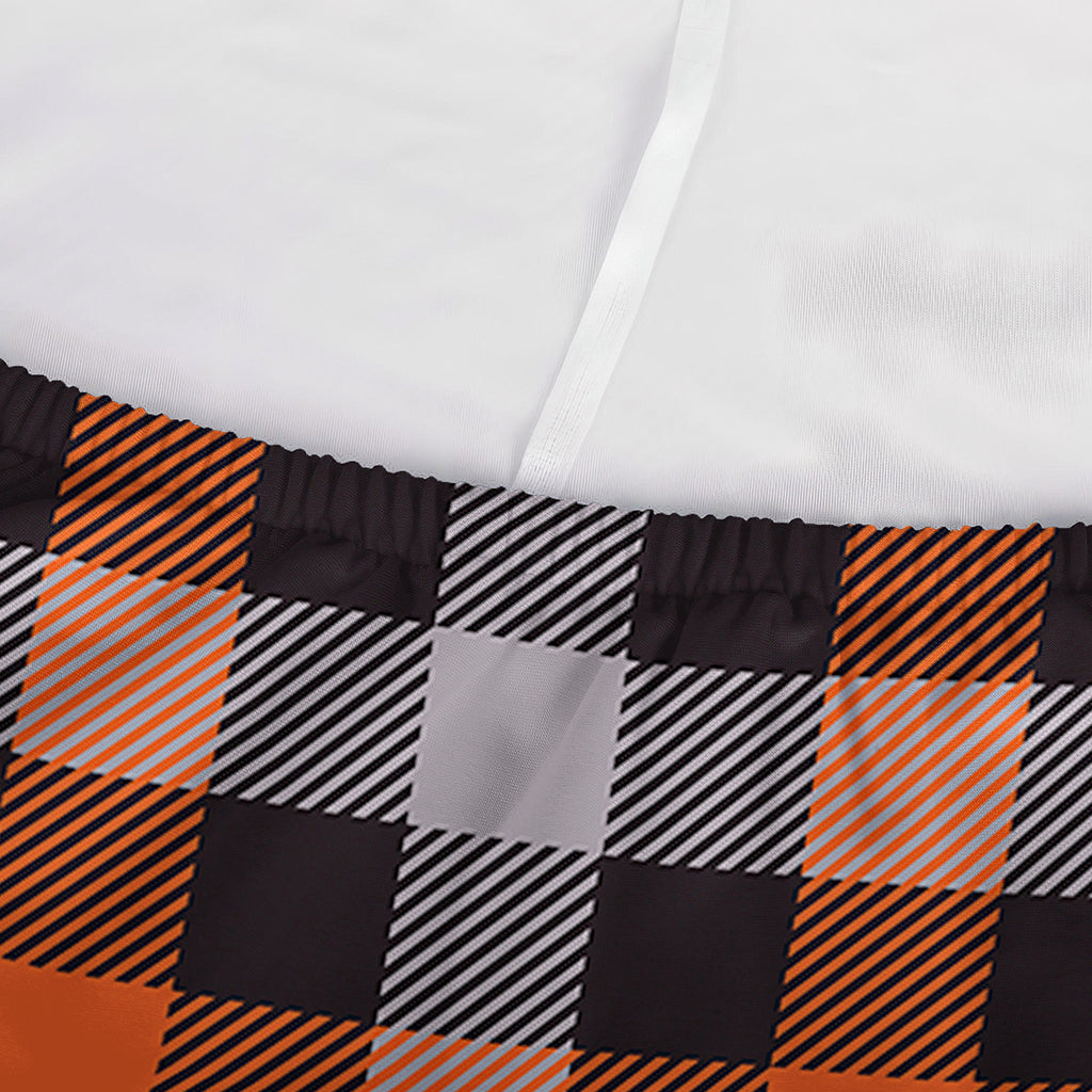 Halloween Buffalo Plaid Print Sofa Cover