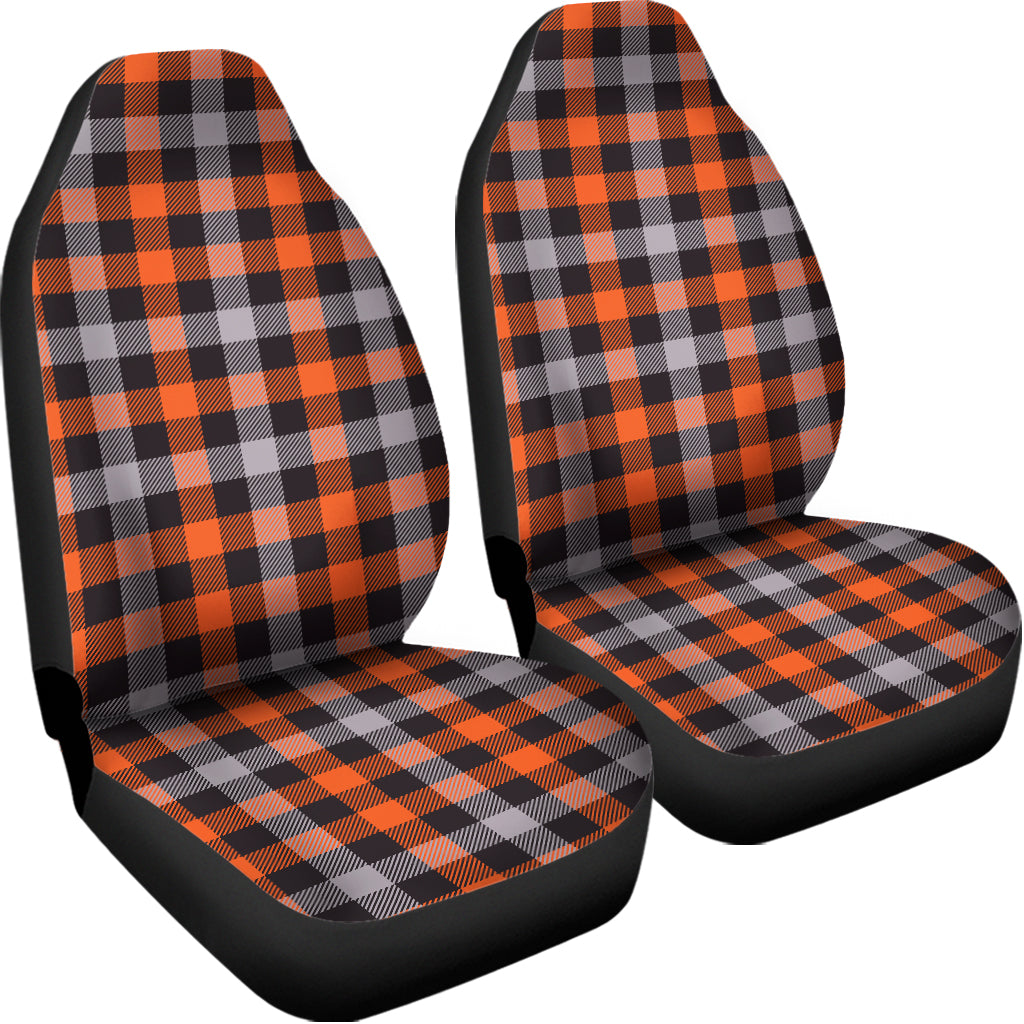 Halloween Buffalo Plaid Print Universal Fit Car Seat Covers