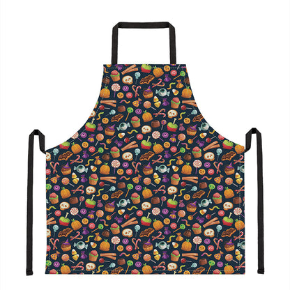 Halloween Candy Pattern Print Apron