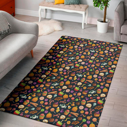 Halloween Candy Pattern Print Area Rug