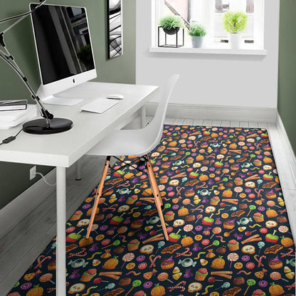 Halloween Candy Pattern Print Area Rug