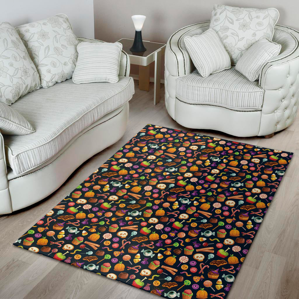 Halloween Candy Pattern Print Area Rug