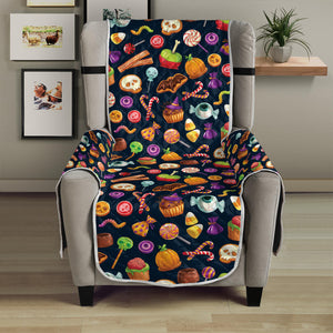 Halloween Candy Pattern Print Armchair Protector