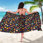 Halloween Candy Pattern Print Beach Sarong Wrap