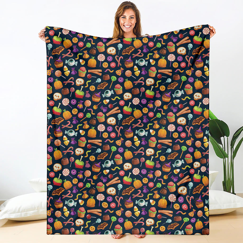 Halloween Candy Pattern Print Blanket