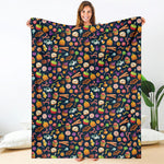 Halloween Candy Pattern Print Blanket