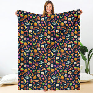 Halloween Candy Pattern Print Blanket