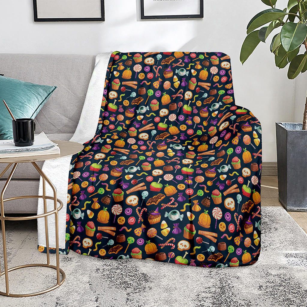 Halloween Candy Pattern Print Blanket