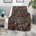 Halloween Candy Pattern Print Blanket