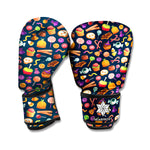 Halloween Candy Pattern Print Boxing Gloves