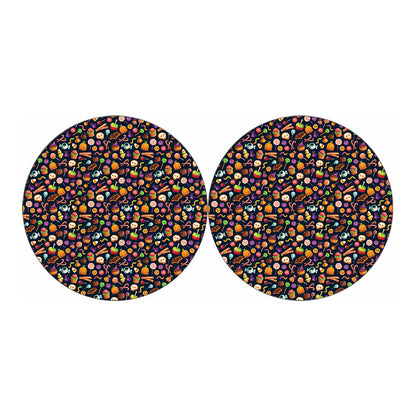 Halloween Candy Pattern Print Car Coasters