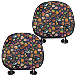 Halloween Candy Pattern Print Car Headrest Covers