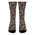 Halloween Candy Pattern Print Crew Socks