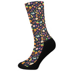 Halloween Candy Pattern Print Crew Socks