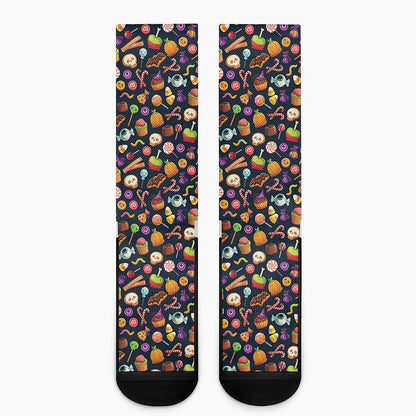 Halloween Candy Pattern Print Crew Socks