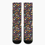 Halloween Candy Pattern Print Crew Socks