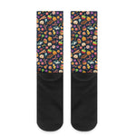 Halloween Candy Pattern Print Crew Socks
