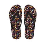 Halloween Candy Pattern Print Flip Flops