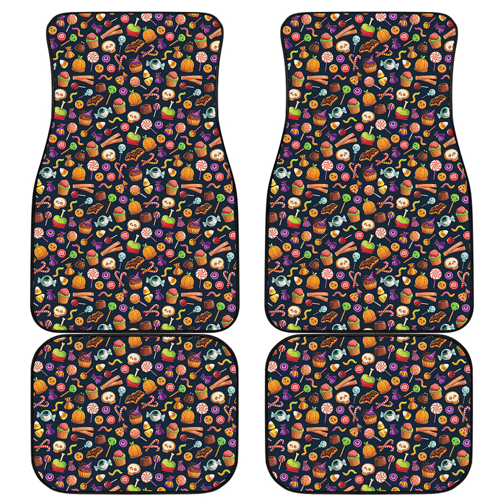 Halloween Candy Pattern Print Front and Back Car Floor Mats