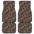 Halloween Candy Pattern Print Front and Back Car Floor Mats