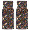 Halloween Candy Pattern Print Front and Back Car Floor Mats