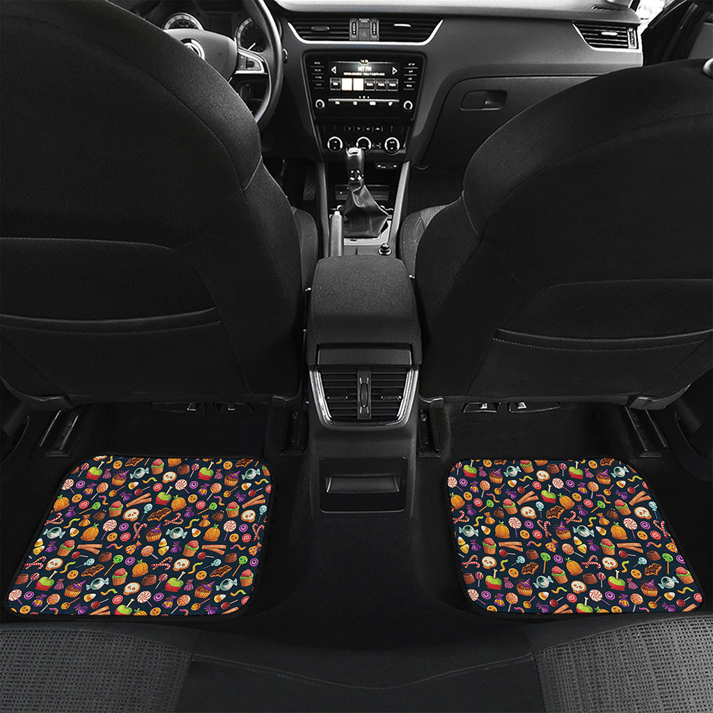 Halloween Candy Pattern Print Front and Back Car Floor Mats