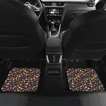 Halloween Candy Pattern Print Front and Back Car Floor Mats