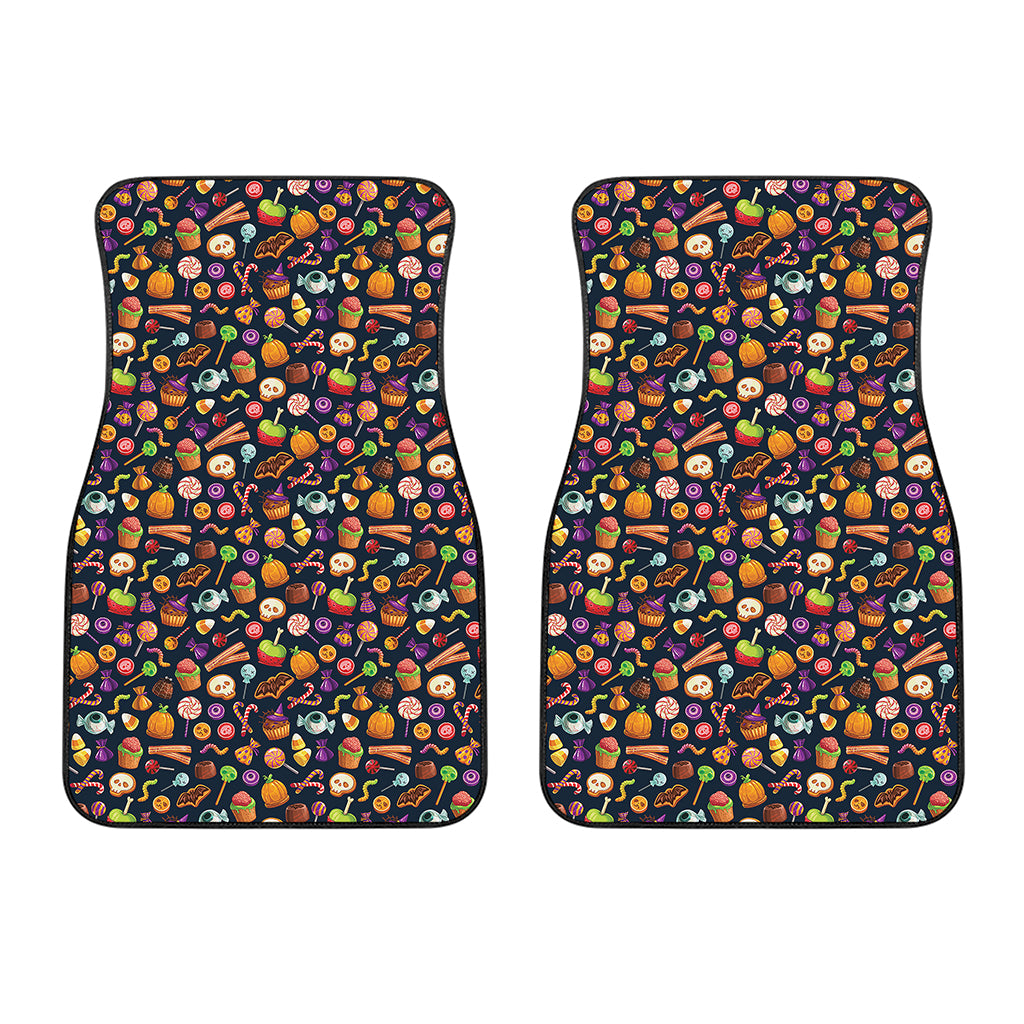 Halloween Candy Pattern Print Front Car Floor Mats