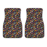 Halloween Candy Pattern Print Front Car Floor Mats