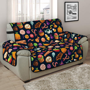 Halloween Candy Pattern Print Half Sofa Protector