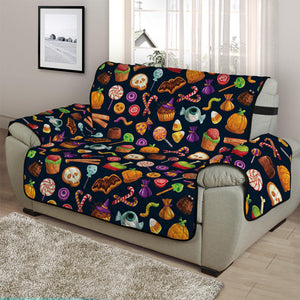 Halloween Candy Pattern Print Half Sofa Protector