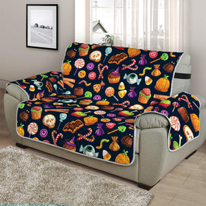 Halloween Candy Pattern Print Half Sofa Protector