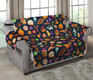 Halloween Candy Pattern Print Loveseat Protector