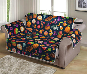 Halloween Candy Pattern Print Loveseat Protector