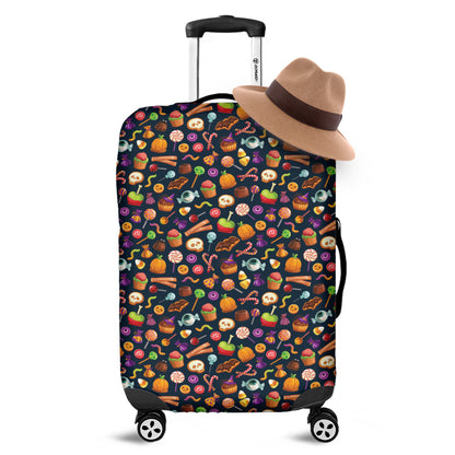 Halloween Candy Pattern Print Luggage Cover