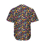 Halloween Candy Pattern Print Men's Baseball Jersey