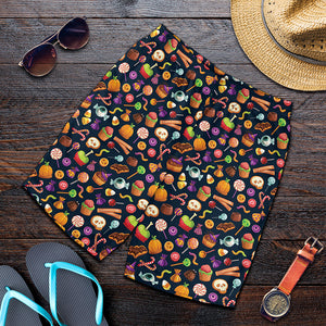 Halloween Candy Pattern Print Men's Shorts