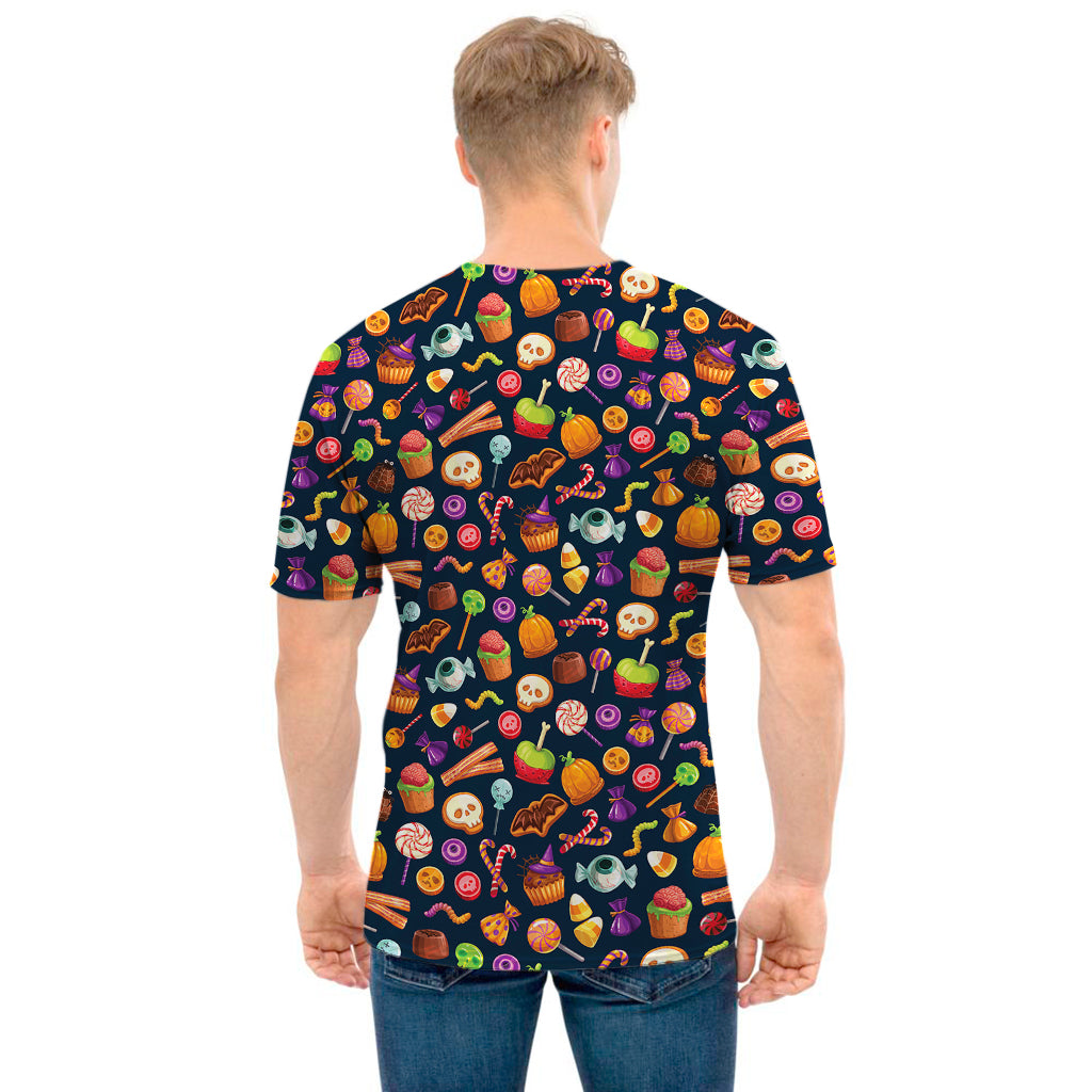 Halloween Candy Pattern Print Men's T-Shirt